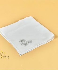 Khăn Tay Lụa Thêu Mã Đáo Thành Công - Silk Square Pocket