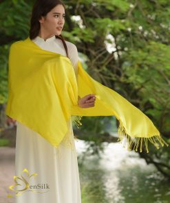 Khăn Lụa Tơ Tằm SenSilk Luxury Vàng - 100% Silk Scarf SenSilk - Gift for Women