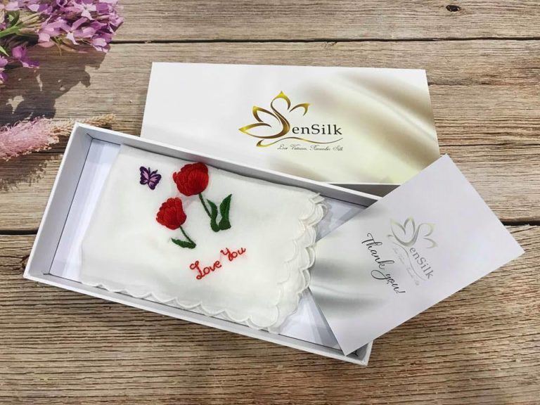 Top 10 Bộ Sưu tập Khăn Tay Lụa thêu SenSilk