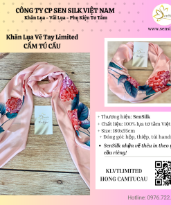 Khăn Lụa Vẽ Hoa Cẩm Tú Cầu – SenSilk Painting Silk