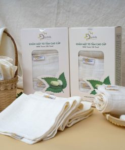 Khăn Mặt Tơ Tằm Cao Cấp SenSilk – Combo Full House4 - Silk Towel - Quà Tặng khách nước ngoài