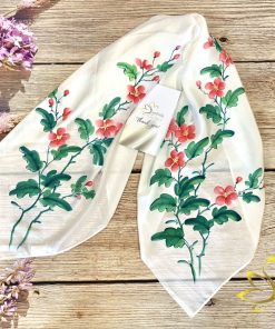무궁화 Silk Painting – Lụa Tơ Tằm Vẽ Mugunghwa - SenSilk