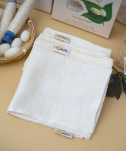 Khăn Mặt Tơ Tằm SenSilk - Quà Tặng Valentine - Tussar Silk Towel made in Vietnam 30*40cm