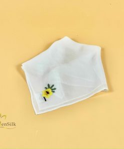 Khăn Tay Thêu Cao Cấp SenSilk Hoa Phượng Vĩ - Tình Yêu Tuổi Học Trò