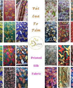 Set Vải Lụa Tơ Tằm In Họa Tiết May Áo Dài (250x112cm)