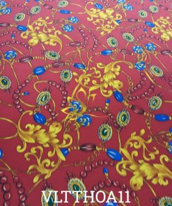 Vải Lụa May Áo Dài SenSilk In Họa Tiết - VLTTHOA11