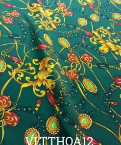 Printed Silk Fabric - Vải Lụa SenSilk In Họa Tiết - VLTTHOA12