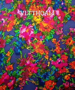 Printed Silk Fabric - Vải Lụa SenSilk In Họa Tiết - VLTTHOA14