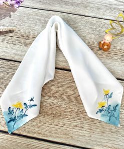 Quà Tặng Cao Cấp Lụa Vẽ Hoa Mẫu Đơn SenSilk