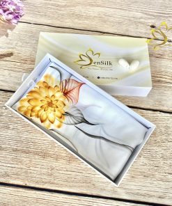Khăn Lụa Vẽ Tay 3D Hoa Thược Dược SenSilk - Quà Việt Nam