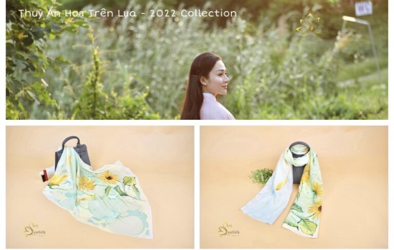 Bộ Sưu Tập Khăn Lụa Thủy Ấn SenSilk – 2022 Best Collection – Nghệ Thuật Áng Mây – Lụa Tơ Tằm Thuần Việt