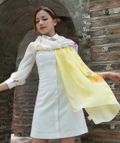 Khăn Lụa Thủy Ấn Hoa Hồng Cổ - Tình Yêu Bất Diệt | SenSilk