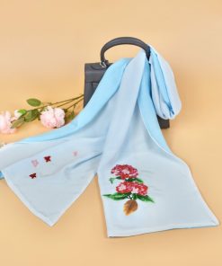 Khăn Choàng Lụa Thêu Tay SenSilk Hoa Cẩm Tú Cầu