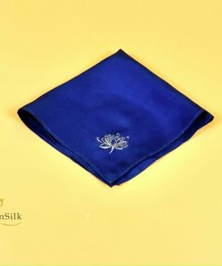 Khăn Tay Thêu Lụa Tơ Tằm Hoa Sen - SenSilk Embroidery Silk Pocket