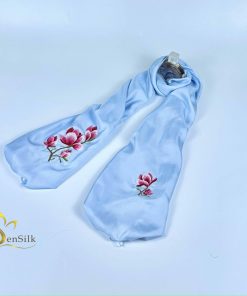 Khăn Lụa Cao Cấp Thêu Tay Mộc Lan - 100% Mulberry Silk Hand Embroidery