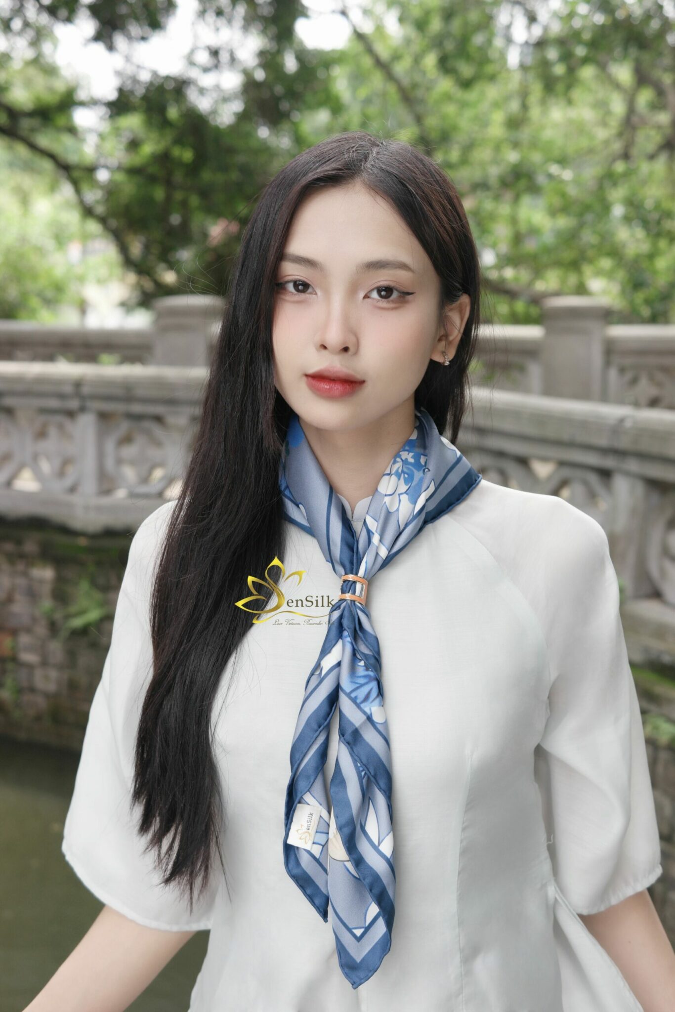 Khăn Quàng Cổ Lụa in SenSilk - 100% Silk Print - Quà Tặng Đối Tác