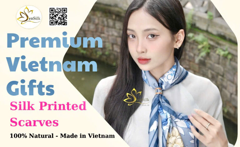 Silk Printed Scarves by SenSilk – Premium Vietnam Gifts for Elegant Sophistication