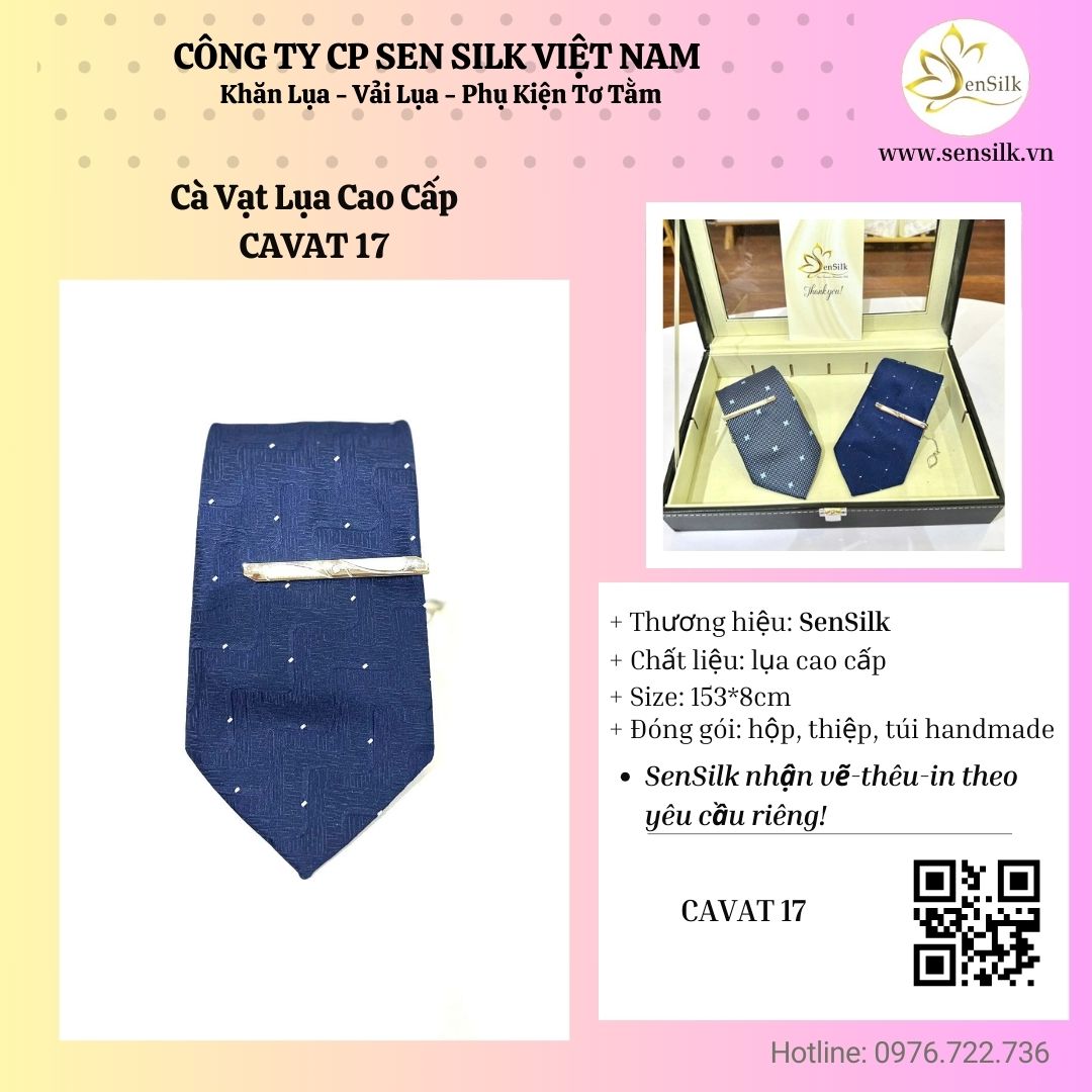 Cà Vạt Doanh Nhân SenSilk - Phụ Kiện Cho Quý Anh Bản Lĩnh CAVATS17