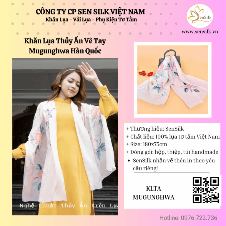 Khăn Lụa Mugunghwa: Phụ Kiện Tôn Vinh Nét Đẹp Người Phụ Nữ