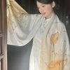 Khăn lụa cao cấp in SenSilk Sắc Liên Xưa