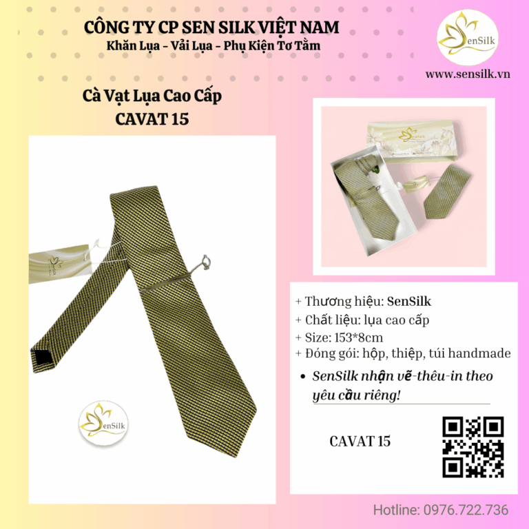 ✨ Cà vạt SenSilk – Tinh hoa thủ công Việt