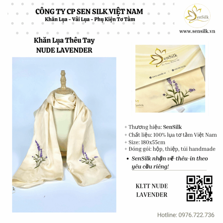 ✨ Khăn lụa thêu tay – Sự bền bỉ và kiêu hãnh ✨