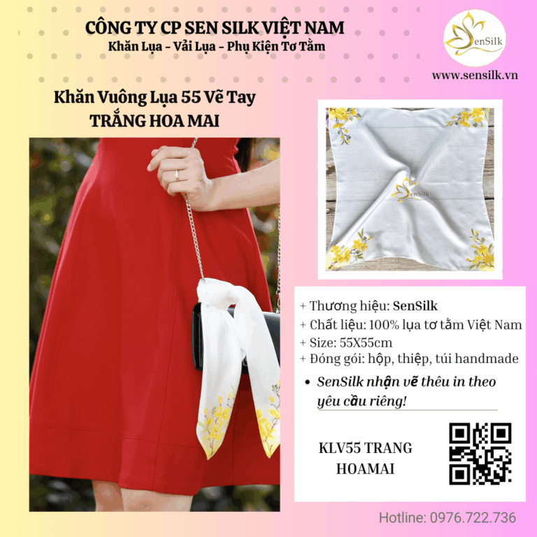 ✨ “SenSilk và hơi thở mùa xuân trong khăn lụa hoa mai”