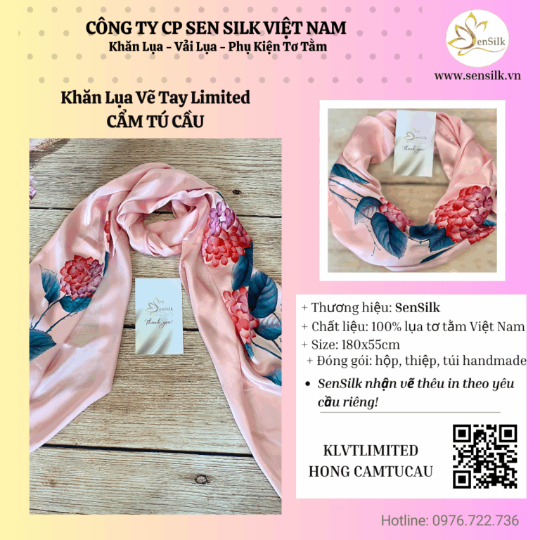 ✨ Khăn choàng vẽ tay – Vẻ đẹp của sự kiêu hãnh ✨