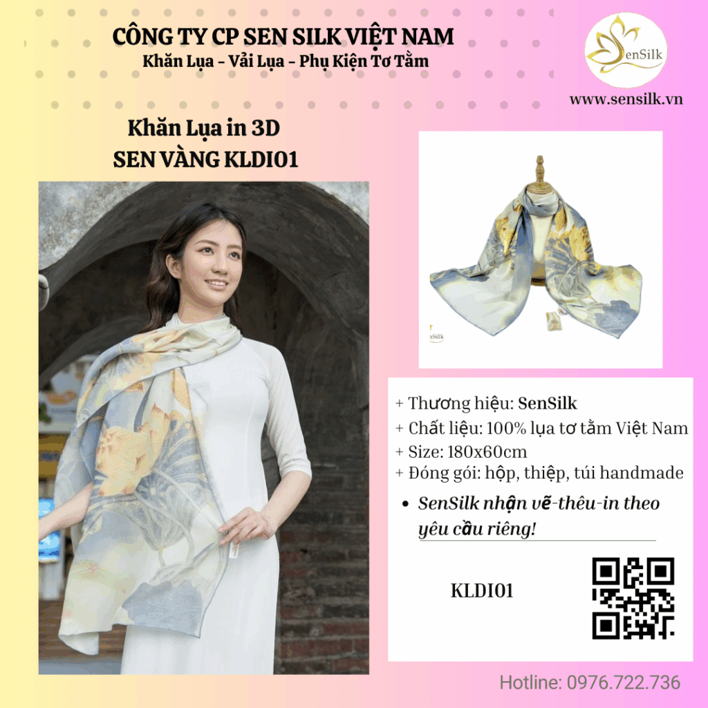 Khăn Lụa Tơ Tằm Cao Cấp