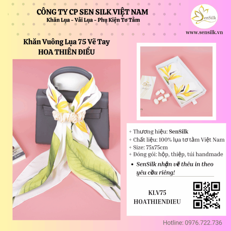 🌼 Món Quà Của Cảm Xúc – Khăn Lụa Hoa Thiên Điểu