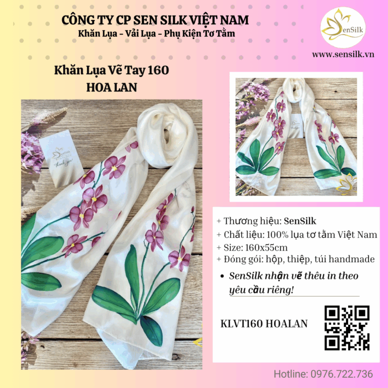 💜 Khăn Lụa Hoa Lan Tím – Lời Tri Ân Dành Cho Mẹ