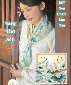Khăn Lụa Tơ Tằm In 3D Nàng Thơ Sen – SenSilk