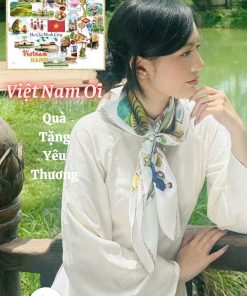 khăn lụa tơ tằm in 3D Việt Nam ơi SenSilk