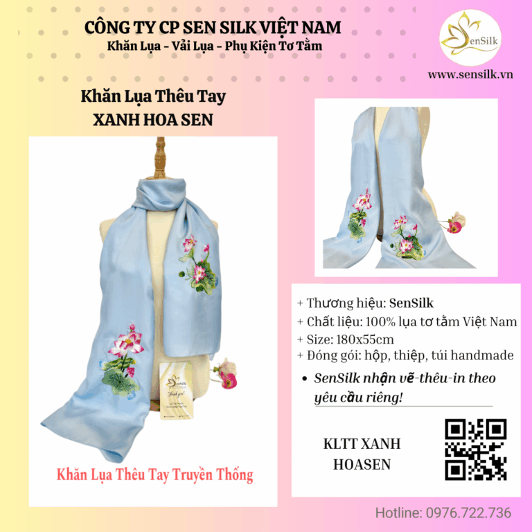 🌸 Thanh Lịch và Nhân Văn Trong Chiếc Khăn Lụa Xanh
