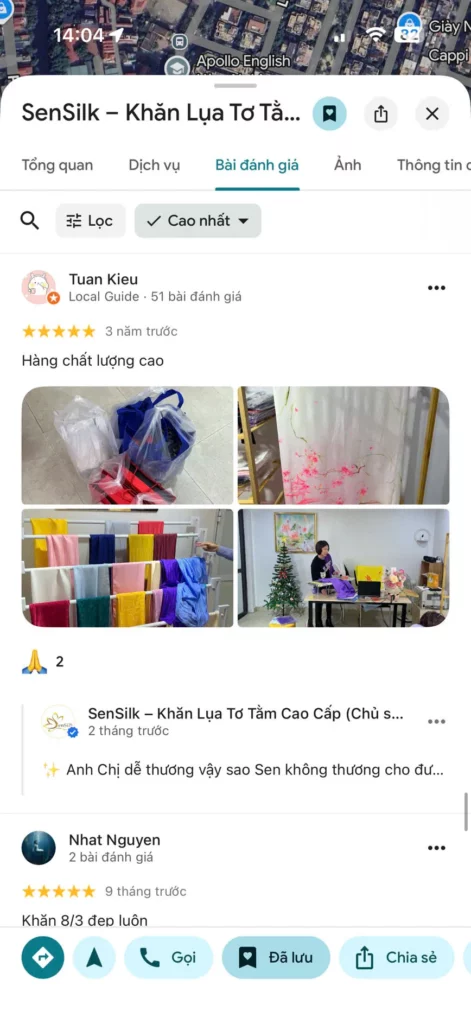 Khách hàng Hà Nội chia sẻ trải nghiệm khăn lụa SenSilk