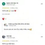 ảnh chụp đánh giá Google Maps của khách hàng về khăn lụa SenSilk