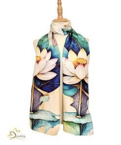 Khăn choàng lụa tơ tằm SenSilk Thái Liên Ngọc kích thước 180x62cm