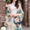 Khăn choàng lụa tơ tằm in 3D Thái Liên Ngọc SenSilk kích thước 180x62cm