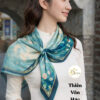 Khăn lụa tơ tằm in kỹ thuật số Thiên Vân Hạc SenSilk 65x65cm printed silk scarf