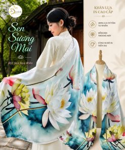 Sen Sương Mai – Khăn Choàng Lụa Tơ Tằm In 3D | SenSilk