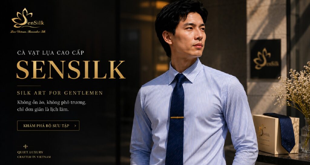 SenSilk giới thiệu bộ sưu tập cà vạt lụa cao cấp với thiết kế tinh tế, phong cách doanh nhân hiện đại và hộp quà sang trọng.