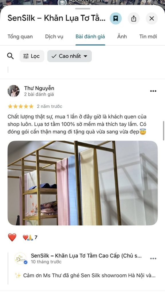 Lê Minh Anh - Feedback Khách Hàng SenSilk