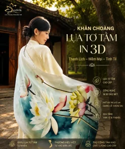 Khăn Choàng Lụa Tơ Tằm In 3D