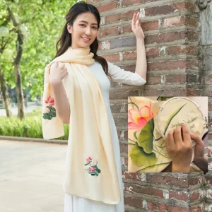 Khăn Lụa Thêu Tay