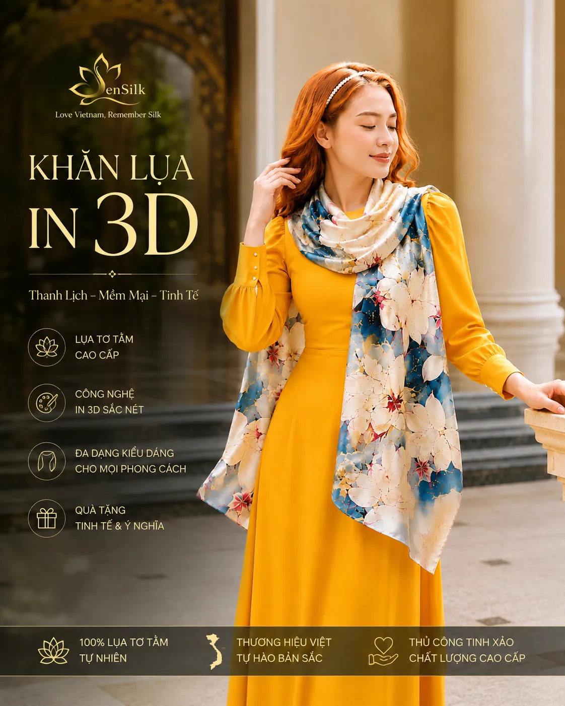 SenSilk | Khăn Lụa Tơ Tằm Cao Cấp