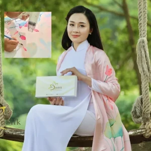 Khăn Lụa Vẽ Tay