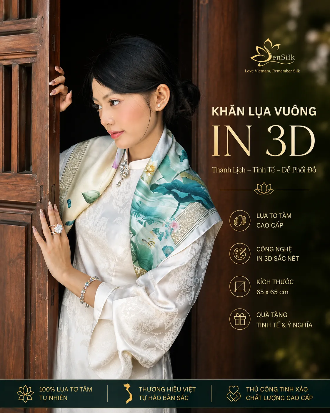 SenSilk | Khăn Lụa Tơ Tằm Cao Cấp