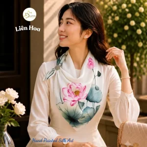 Khăn Vuông Vẽ Tay