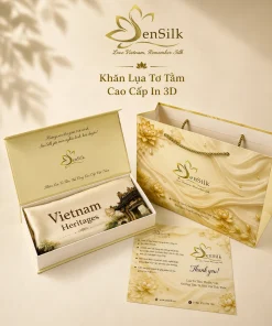 Hộp quà khăn lụa tơ tằm Miền Di Sản SenSilk cao cấp